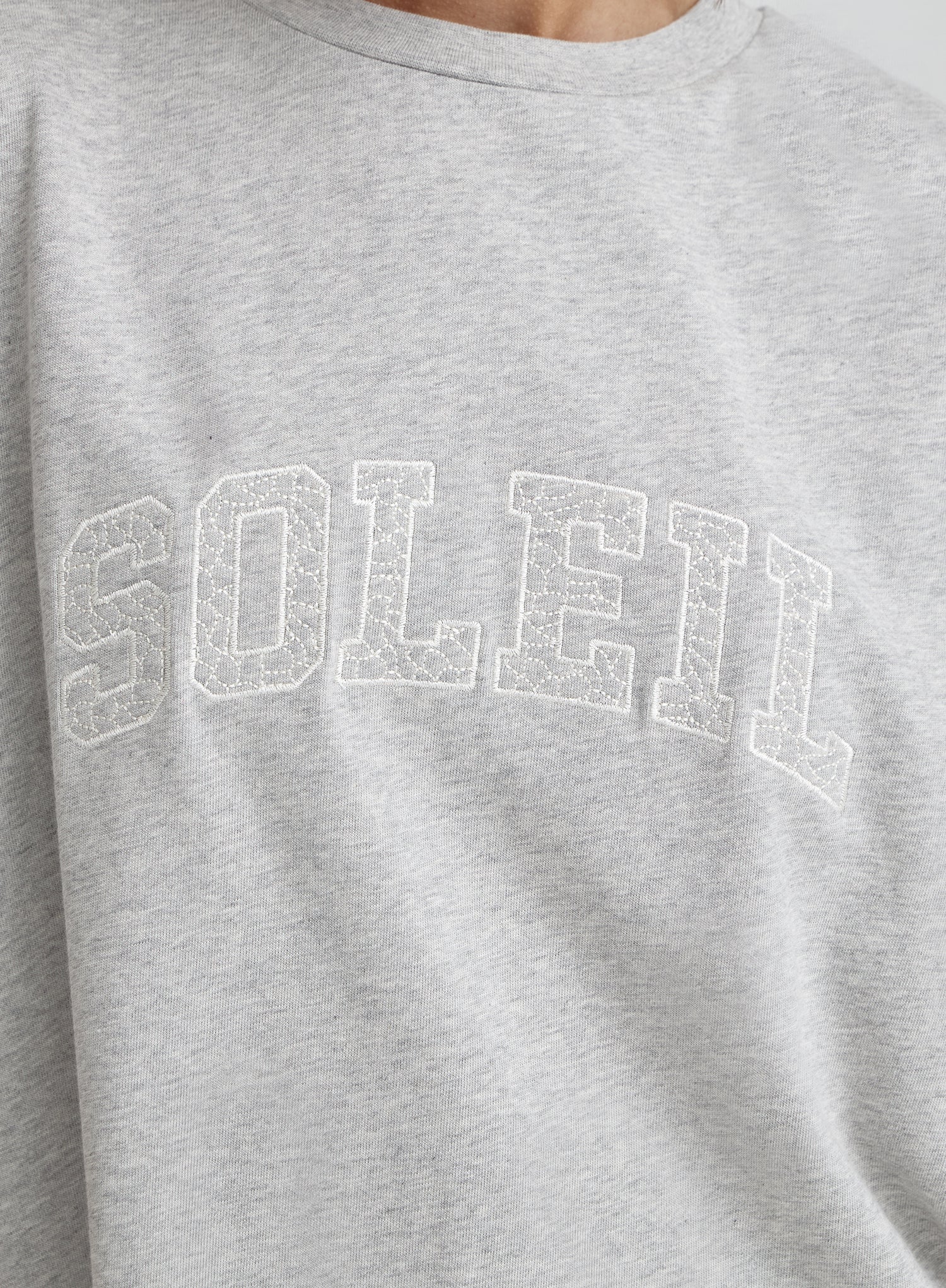 Grey Soleil Embroidered T-Shirt